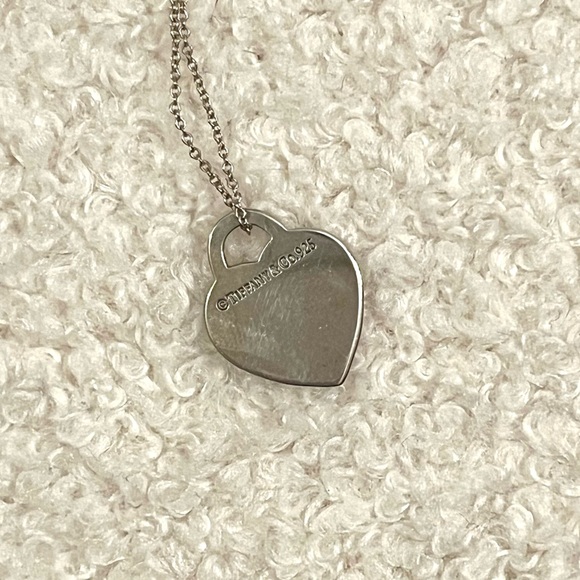 🌀please return to Tiffany & Co. 925 classic heart pendant silver necklace - Picture 12 of 13
